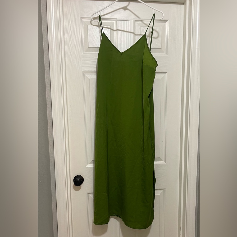 Silk green dress